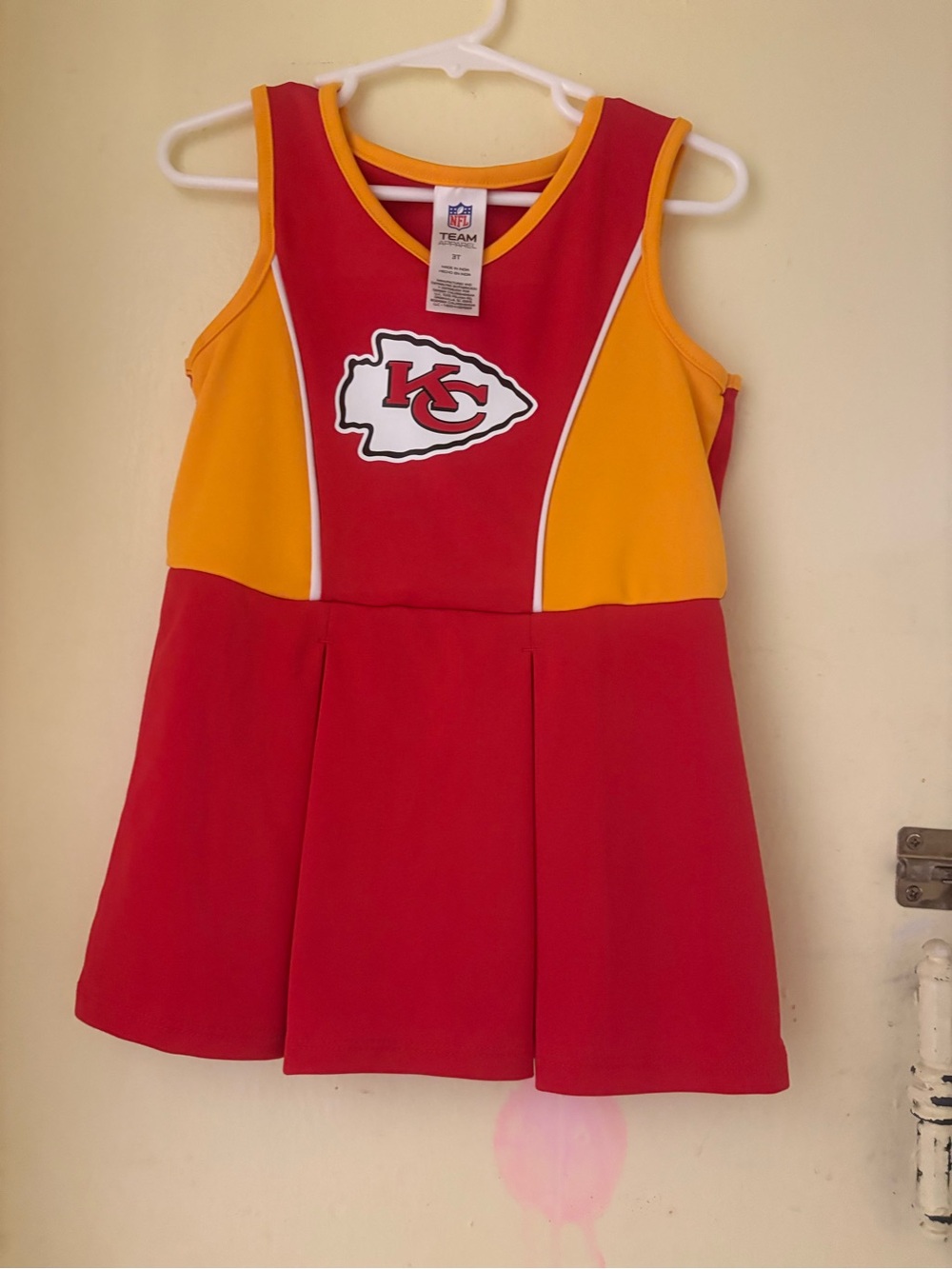 NFL Kids Kansas City Chiefs Red and Gold Tank Dress